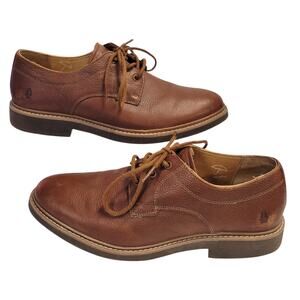 Hush Puppies Bounce Mens 10.5 Oxford Brown Leather Plain Toe Lace Up